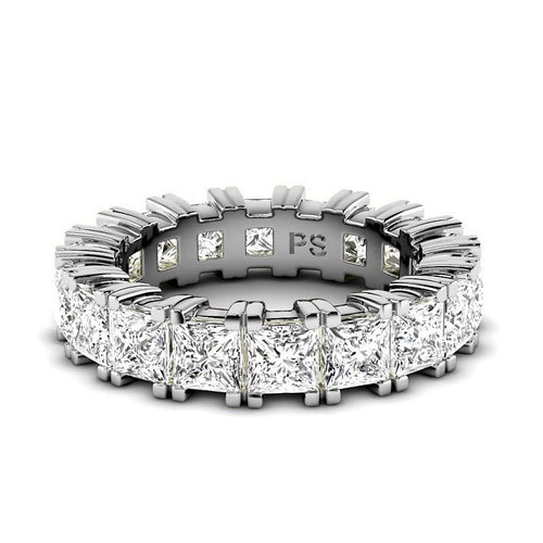 4.60 CT Princess Cut Lab Grown Diamonds - Eternity Ring - Primestyle.com