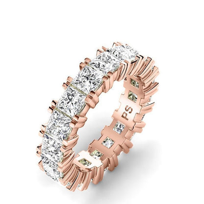 4.60 CT Princess Cut Lab Grown Diamonds - Eternity Ring - Primestyle.com