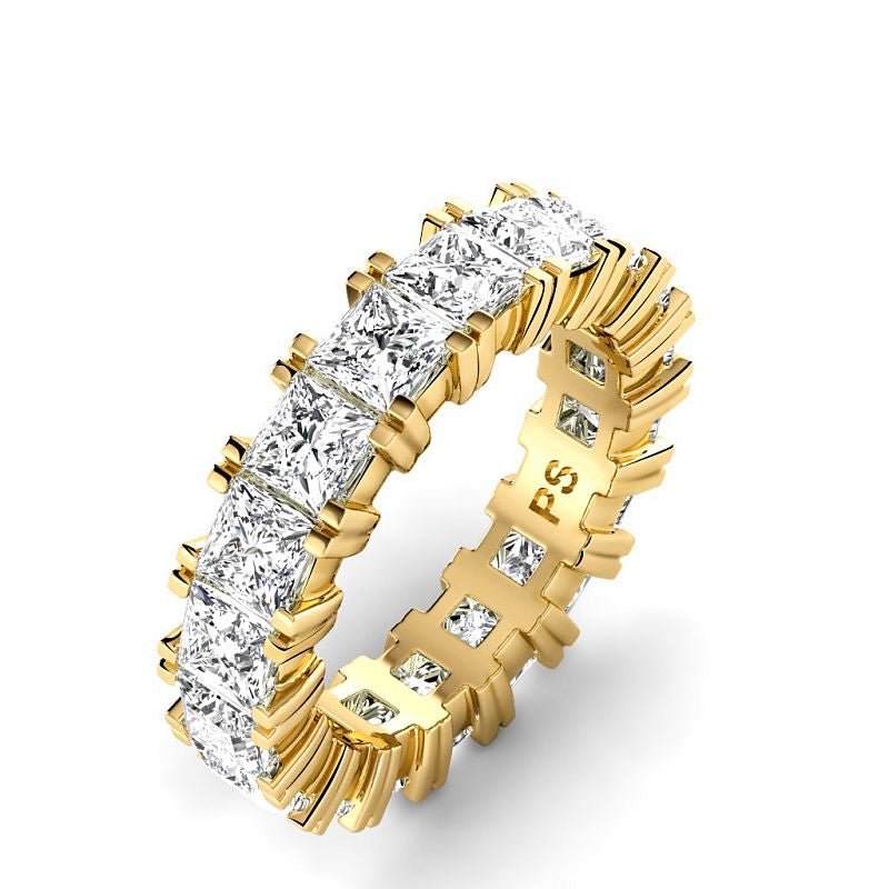 4.60 CT Princess Cut Lab Grown Diamonds - Eternity Ring - Primestyle.com