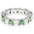 4.70 CT Princess Cut Green Emeralds & Diamonds - Eternity Ring - Primestyle.com