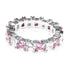 4.70 CT Princess Cut Pink Sapphires & Diamonds - Eternity Ring - Primestyle.com