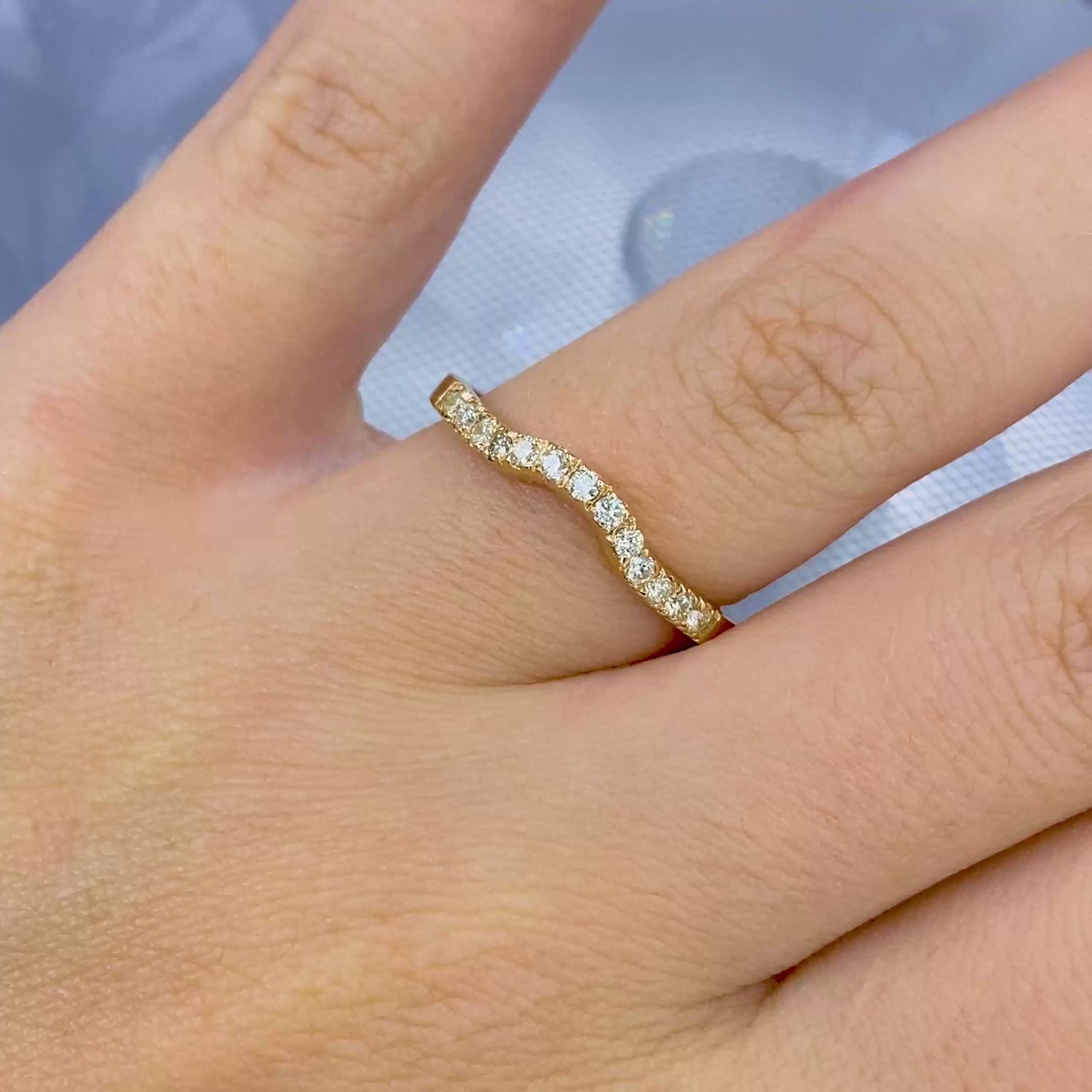 Prestige 0.30 CT Round Cut Diamond Wedding Ring in 18KT Rose Gold