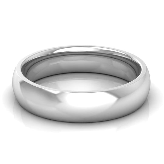 5.0 mm Comfort Fit Plain Wedding Band in 14KT, 18KT & Platinum