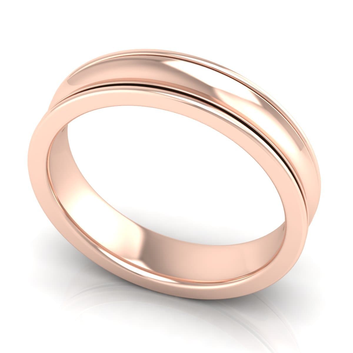 5.0 mm Plain Wedding Band in 14KT, 18KT &amp; Platinum - Primestyle.com