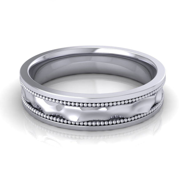 5.0 mm Plain Wedding Band in 14KT, 18KT & Platinum