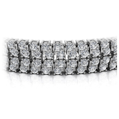 5.00-7.00 CT Round Cut Diamonds - Diamond Bracelet - Primestyle.com