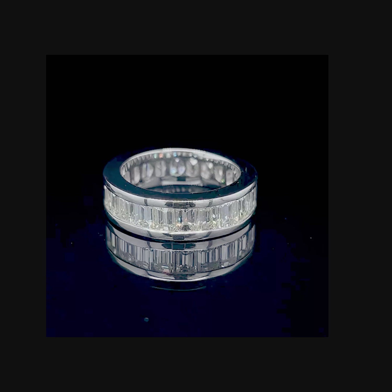 Bargain 7.00 CT Emerald Cut Diamond Eternity Ring in Platinum - Eternity Ring