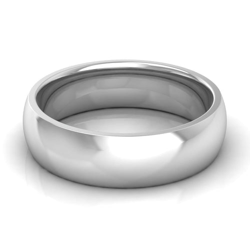 6.0 mm Comfort Fit Plain Wedding Band in 14KT, 18KT & Platinum - Primestyle.com