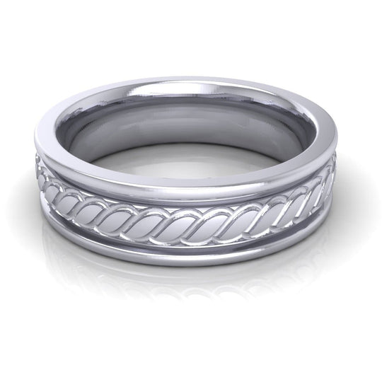 6.0 mm Plain Wedding Band in 14KT, 18KT & Platinum
