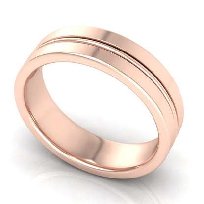 6.0 mm Plain Wedding Band in 14KT, 18KT &amp; Platinum - Primestyle.com