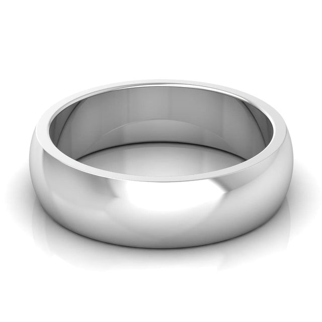 6.0 mm Plain Wedding Band in 14KT, 18KT & Platinum