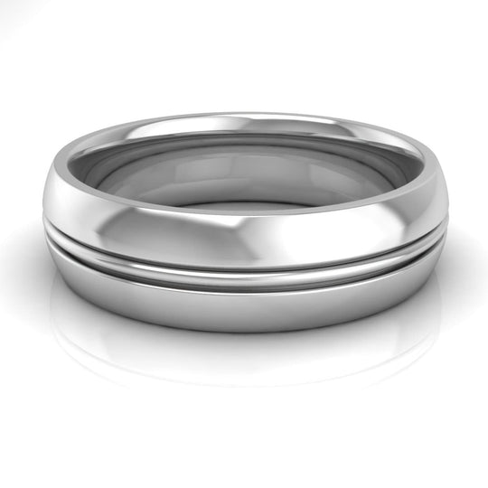 6.0 mm Plain Wedding Band in 14KT, 18KT & Platinum