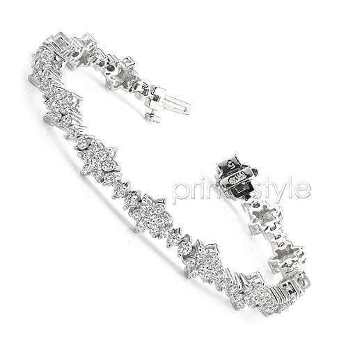 6.00-6.70 CT Round Cut Natural Diamonds - Tennis Bracelet