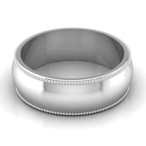 7.0 mm Plain Wedding Band in 14KT, 18KT & Platinum - Primestyle.com
