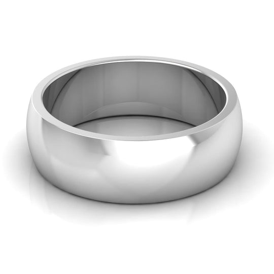 7.0 mm Plain Wedding Band in 14KT, 18KT & Platinum