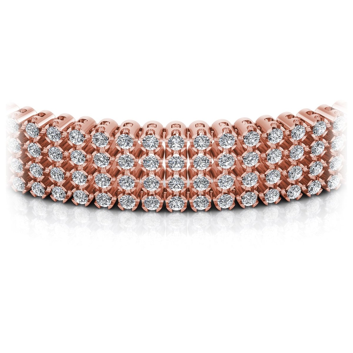 7.00-9.00 CT Round Cut Diamonds - Diamond Bracelet - Primestyle.com