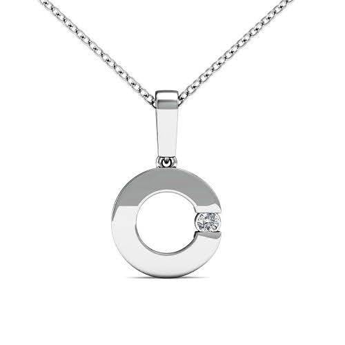 0.05-0.25 CT Round Cut Natural Diamonds - Solitaire Pendant