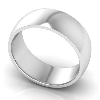 8.0 mm Comfort Fit Plain Wedding Band in 14KT, 18KT &amp; Platinum - Primestyle.com