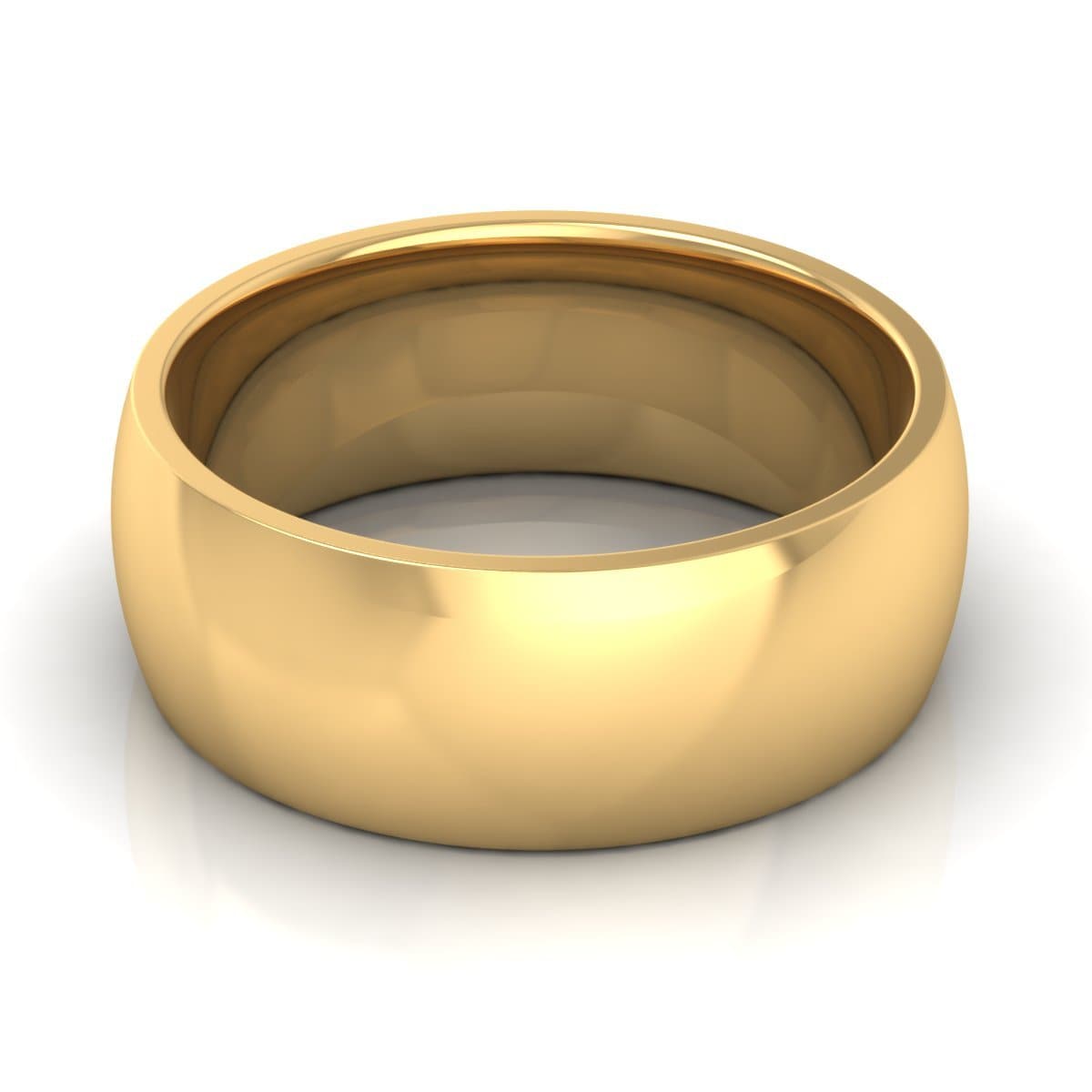 8.0 mm Comfort Fit Plain Wedding Band in 14KT, 18KT &amp; Platinum - Primestyle.com