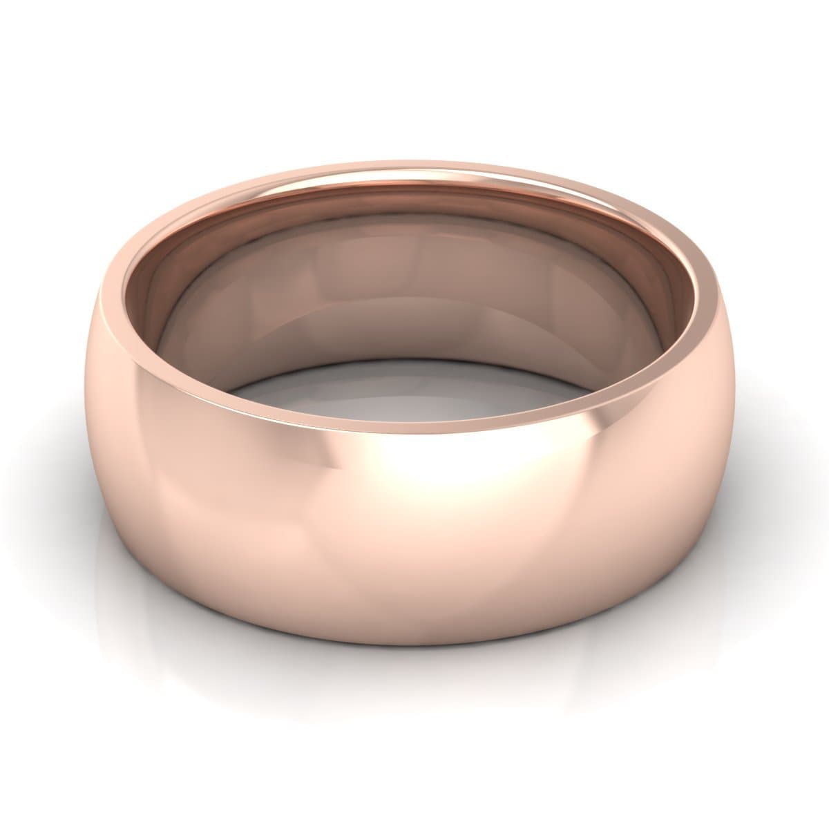 8.0 mm Comfort Fit Plain Wedding Band in 14KT, 18KT &amp; Platinum - Primestyle.com