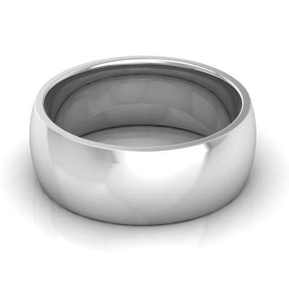 8.0 mm Comfort Fit Plain Wedding Band in 14KT, 18KT &amp; Platinum - Primestyle.com