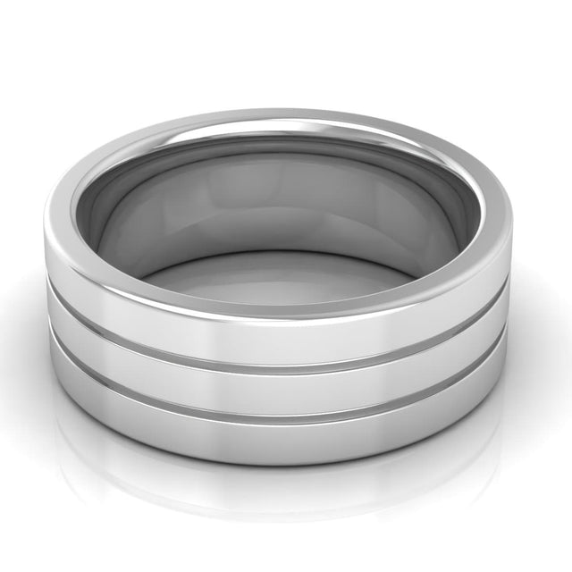 8.0 mm Plain Wedding Band in 14KT, 18KT & Platinum