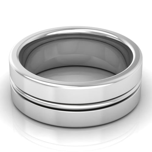8.0 mm Plain Wedding Band in 14KT, 18KT & Platinum - Primestyle.com