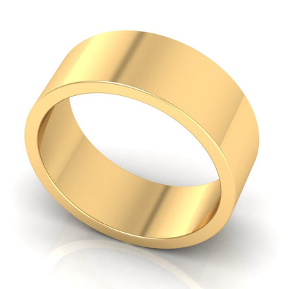 8.0 mm Plain Wedding Band in 14KT, 18KT &amp; Platinum - Primestyle.com