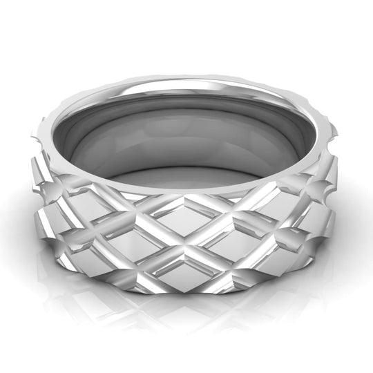 8.0 mm Plain Wedding Band in 14KT, 18KT & Platinum