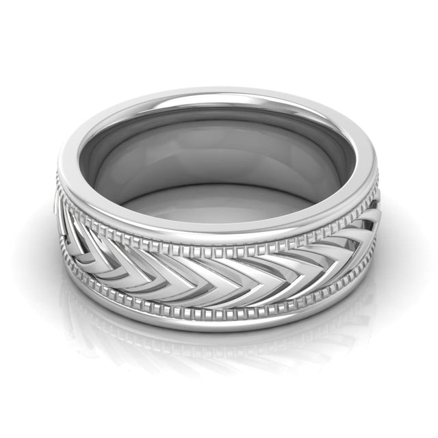 8.0 mm Plain Wedding Band in 14KT, 18KT & Platinum
