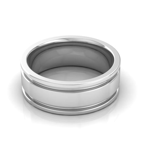 8.0 mm Plain Wedding Band in 14KT, 18KT & Platinum - Primestyle.com