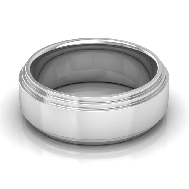 8.0 mm Plain Wedding Band in 14KT, 18KT & Platinum