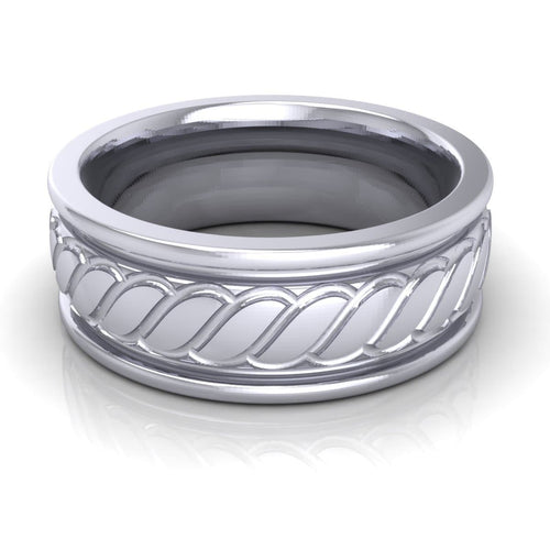 8.0 mm Plain Wedding Band in 14KT, 18KT & Platinum - Primestyle.com