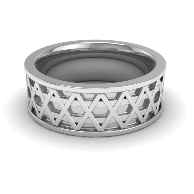 8.0 mm Plain Wedding Band in 14KT, 18KT & Platinum