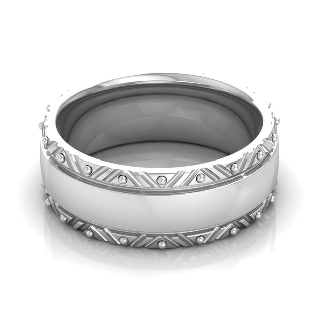 8.0 mm Plain Wedding Band in 14KT, 18KT & Platinum