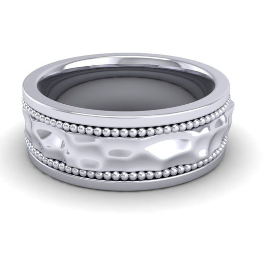 8.0 mm Plain Wedding Band in 14KT, 18KT & Platinum