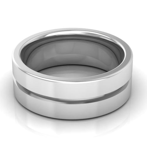 8.0 mm Plain Wedding Band in 14KT, 18KT & Platinum - Primestyle.com