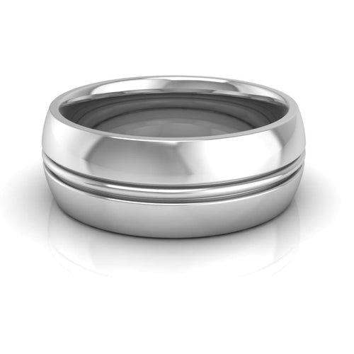 8.0 mm Plain Wedding Band in 14KT, 18KT & Platinum - Primestyle.com