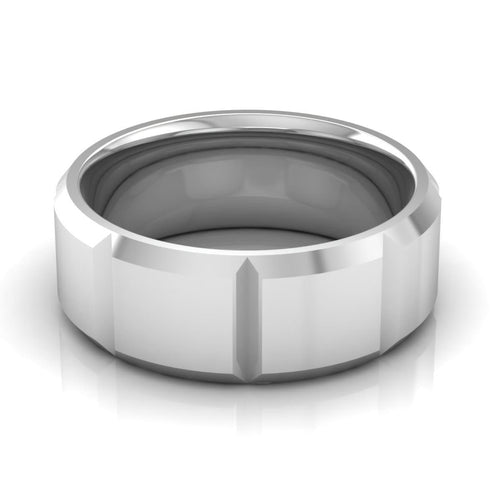 8.0 mm Plain Wedding Band in 14KT, 18KT & Platinum - Primestyle.com