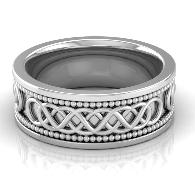 8.0 mm Plain Wedding Band in 14KT, 18KT & Platinum