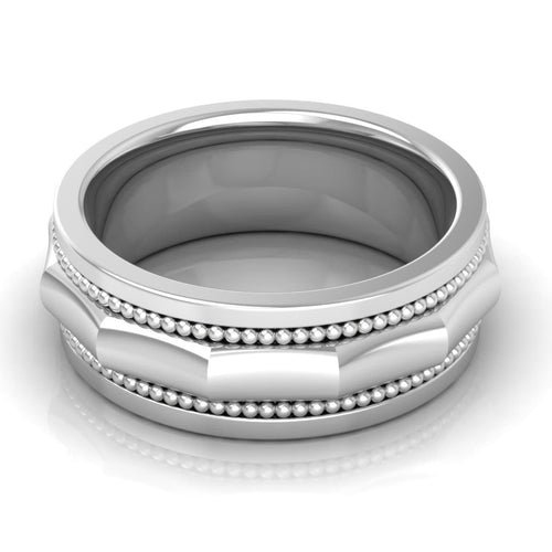 8.0 mm Plain Wedding Band in 14KT, 18KT & Platinum - Primestyle.com