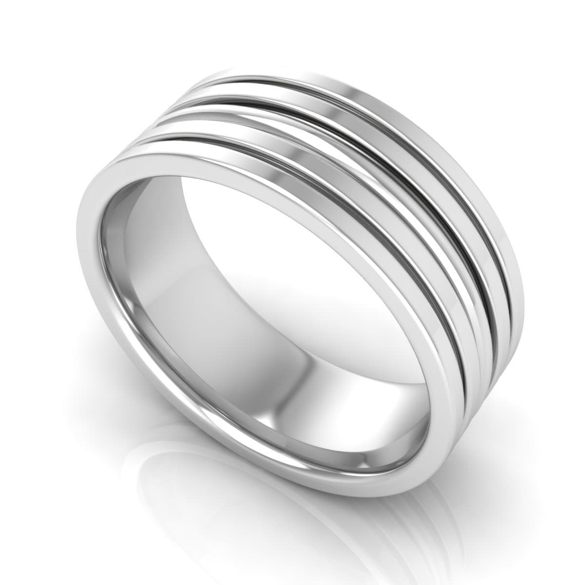 8.0 mm Plain Wedding Band in 14KT, 18KT &amp; Platinum - Primestyle.com