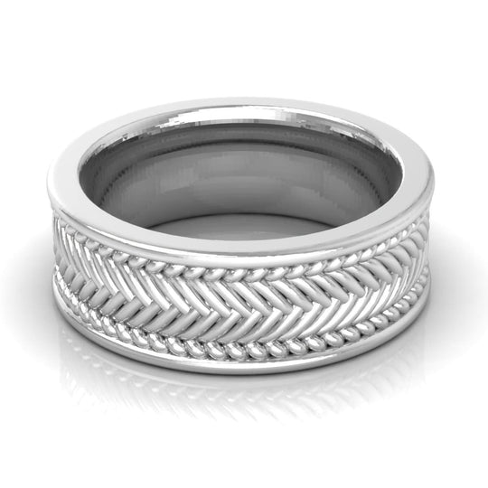 8.0 mm Plain Wedding Band in 14KT, 18KT & Platinum