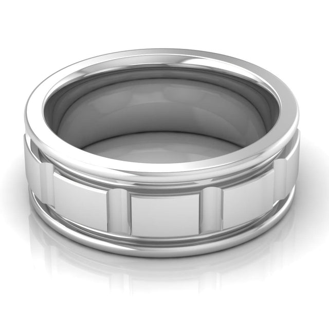 8.0 mm Plain Wedding Band in 14KT, 18KT & Platinum