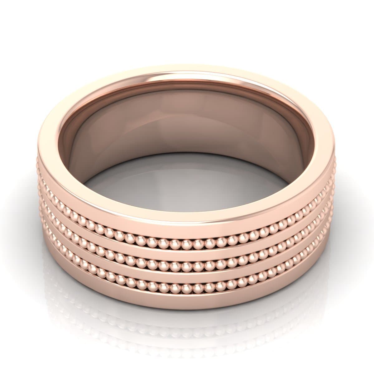 8.0 mm Plain Wedding Band in 14KT, 18KT &amp; Platinum - Primestyle.com