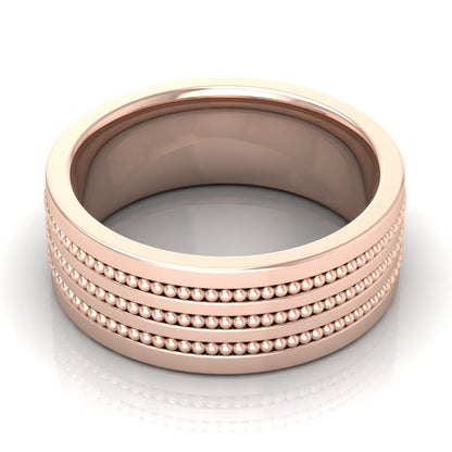 8.0 mm Plain Wedding Band in 14KT, 18KT &amp; Platinum - Primestyle.com