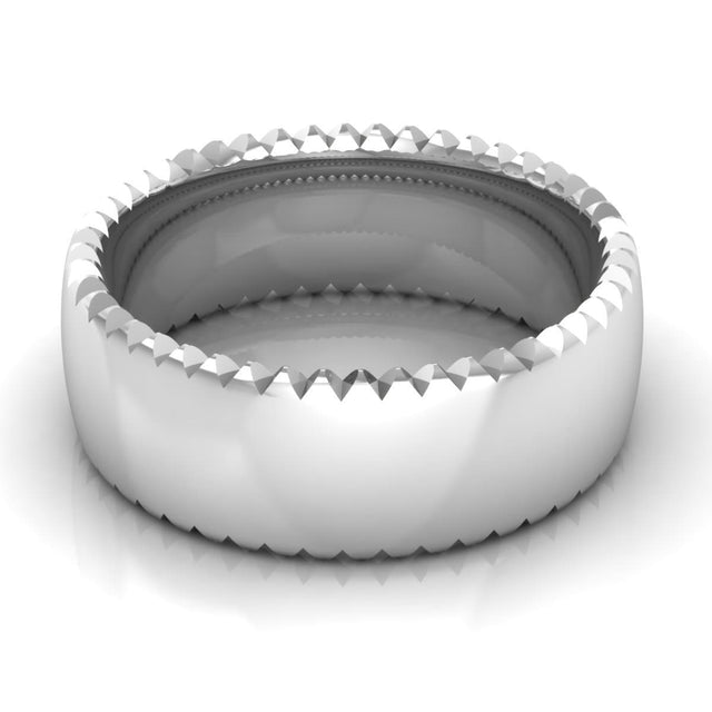 8.0 mm Plain Wedding Band in 14KT, 18KT & Platinum