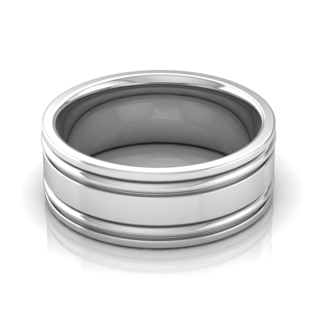 8.0 mm Plain Wedding Band in 14KT, 18KT & Platinum