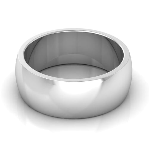 8.0 mm Plain Wedding Band in 14KT, 18KT & Platinum - Primestyle.com