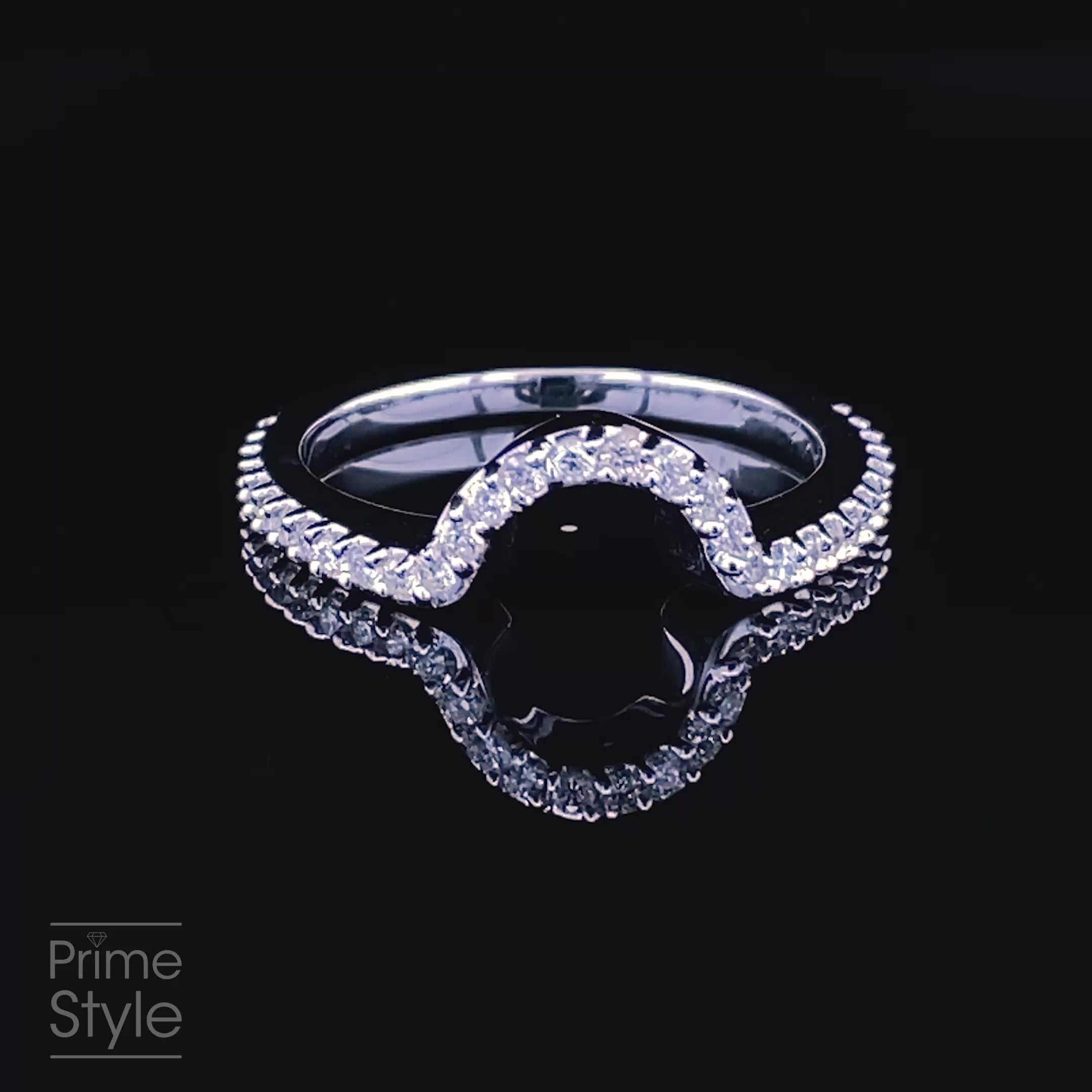 Unique 0.35 CT Round Cut Diamond Wedding Ring in 14 KT White Gold